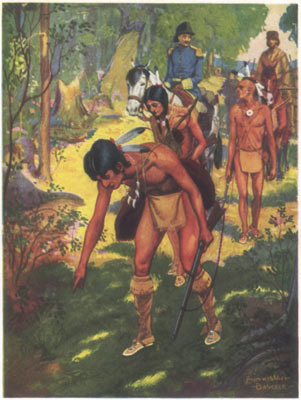 A group of people being lead by an Indian