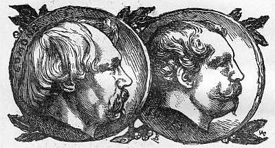 MEDALLION OF EDMOND AND JULES DE GONCOURT.

From an engraving by Bracquemond, 1875.