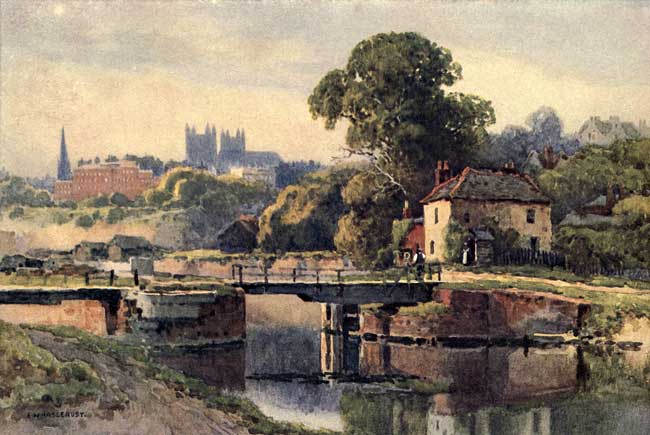 EXETER FROM THE CANAL