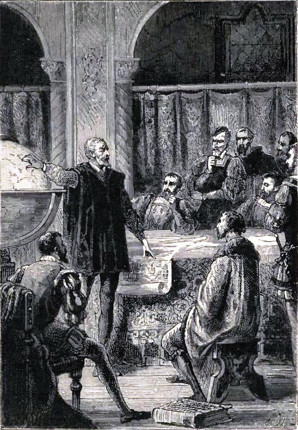 Cabot presides over a Conference of Cosmographers