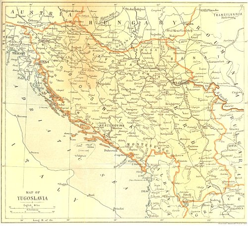 Map of Yugoslavia