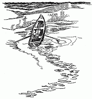 Dingy David in the rowing-boat