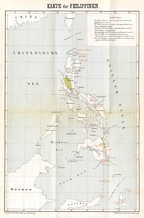 Karte der Philippinen.