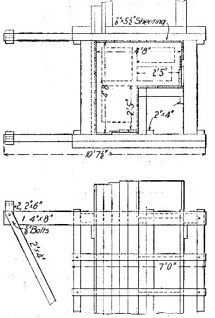 Fig. 182.—Form for Corner Wall Column.