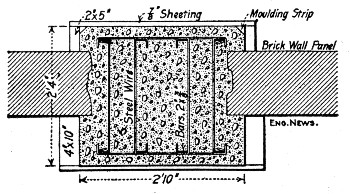 Fig. 223.—Section of Rectangular Wall Column.
