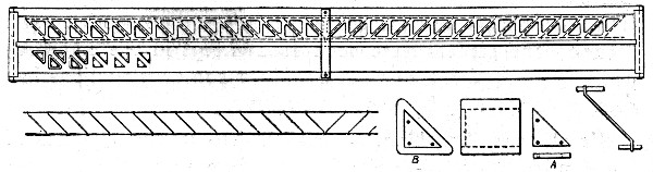 Fig. 239.—Sketch Showing Forms and Reinforcement for
Visintini Girder.