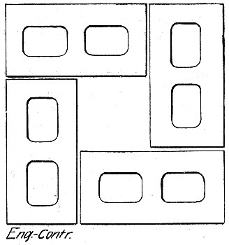 Fig. 246.—Concrete Block Pilaster for a Factory
Building.