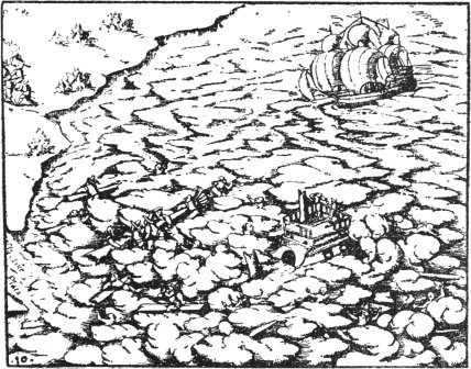 Schiffbruch bei San Gabriel; Schmidel wird gerettet (1538)