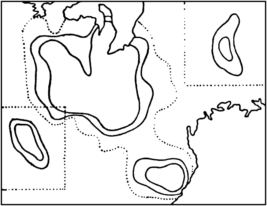 Map of Adjoining Regions in which Seismic Activity was affected by the Great Earthquake.