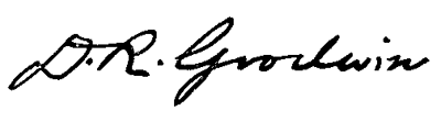 signature of D R Goodwin