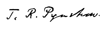 signature of T R Pynchon