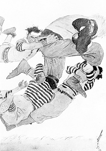 Twenty-five yards with four Muggledorfer men hanging on
his legs
Frontispiece. See page 19