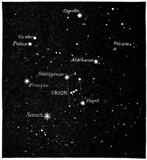Fig. 12.—Orion and his celestial companions.