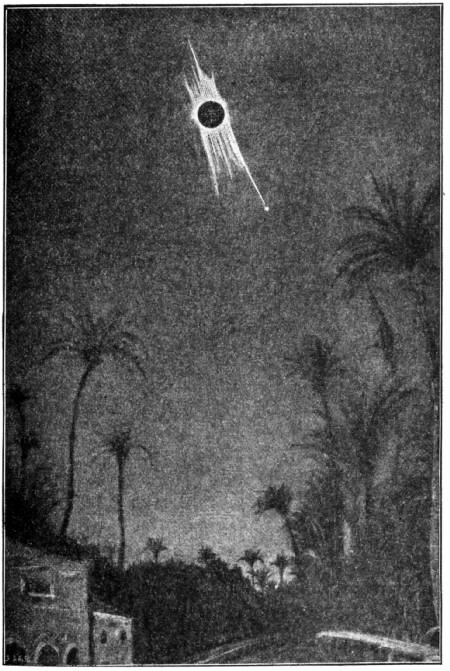 Fig. 78.—Total eclipse of the Sun, May 28, 1900, as
observed from Elche (Spain).