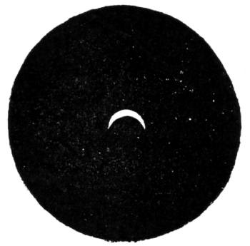 Fig. 79.—The Eclipse of May 28, 1900, as photographed by
King Alfonso XIII, at Madrid.