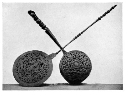 FIG. 40.—TWO ANTIQUE WARMING PANS.

(In the Victoria and Albert Museum.)