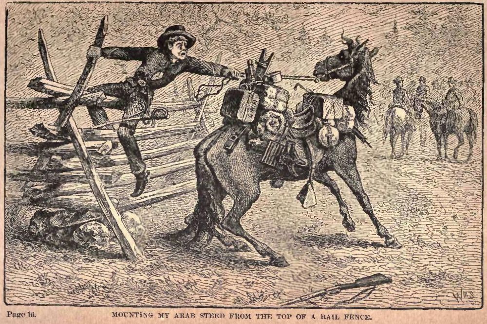 Mounting a Horse from the Top of A Rail Fence 021 