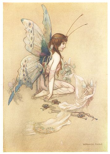 "The fairies came flying in at the window and brought her such a pretty pair of wings."—P. 126.