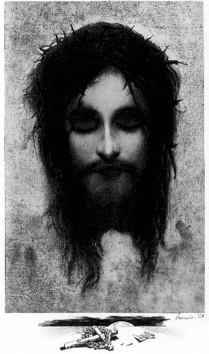 Famous painting of the head Jesus Christ.