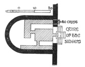 Drawing of plan of the crypt