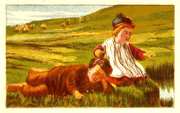 Frontispiece: two children in a field