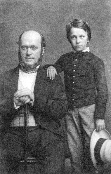 Henry James and his Father From a daguerreotype taken in 1854