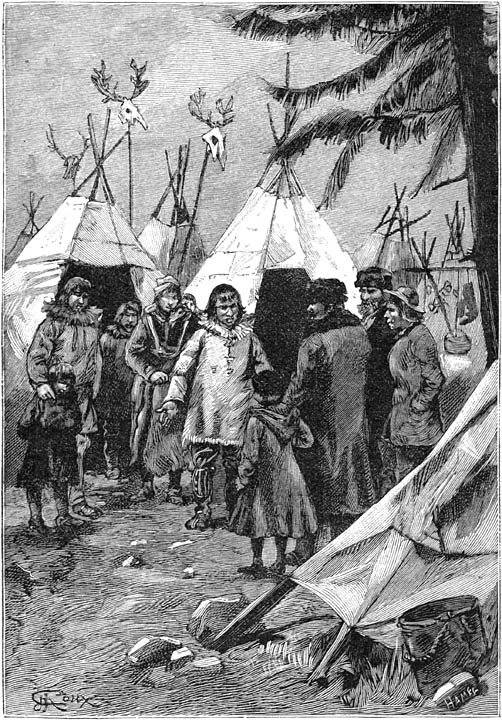 Zij werden gastvrij door de Eskimo’s ontvangen. Zie bl. 179.