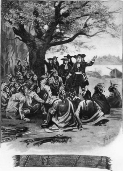 William Penn making his treaty of peace and friendship with the Indians