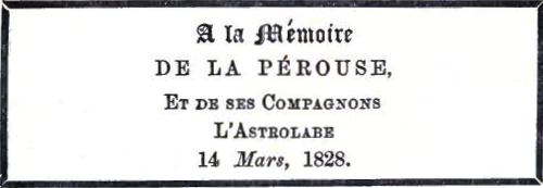 To the memory of La Prouse
