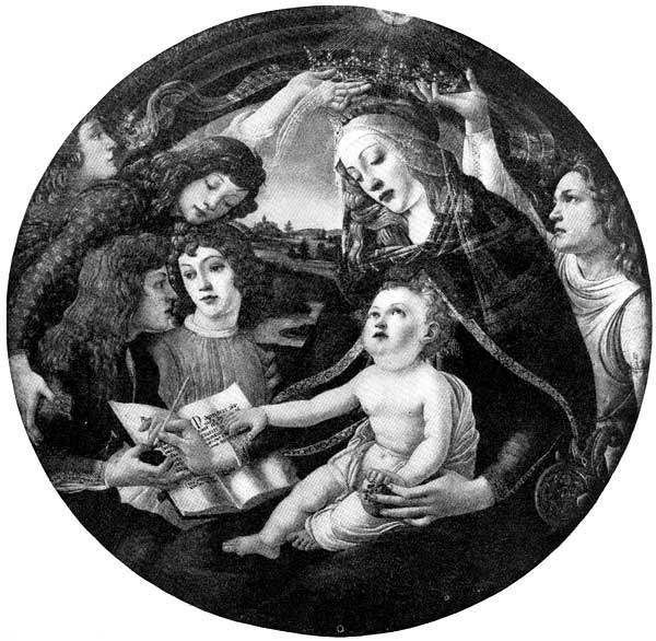 Fig. 23. Coronation of the Virgin. Botticelli. Uffizi Palace.
Florence
