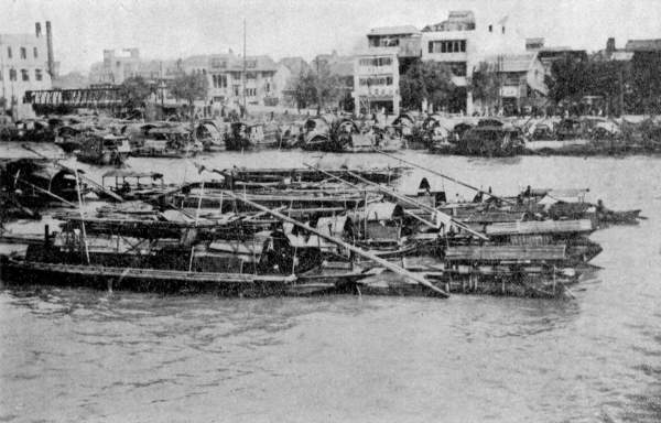 SAMPANS IN THE HARBOUR OF CANTON.