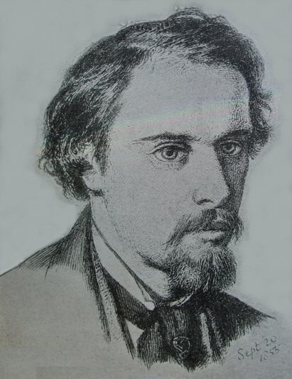 Dante Gabriel Rosette.  From a crayon-drawing by
himself reproduced by the kind permission of Mrs. W. M. Rossetti
