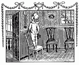 "MERCURY AND THE WOODMAN." ILLUSTRATION FROM "BEWICK'S SELECT FABLES." BY THOMAS BEWICK (1784)