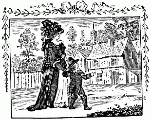 "THE BROTHER AND SISTER." ILLUSTRATION FROM "BEWICK'S SELECT FABLES." BY THOMAS BEWICK (1784)