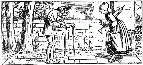ILLUSTRATION FROM "ELLIOTT'S NURSERY RHYMES" BY H. STACY MARKS, R.A. (NOVELLO. 1870)