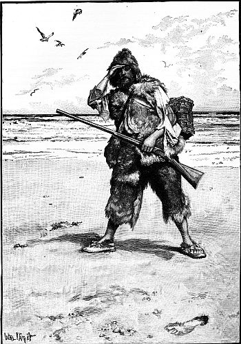 ILLUSTRATION FROM "ROBINSON CRUSOE." BY WILL PAGET. (CASSELL AND CO.)