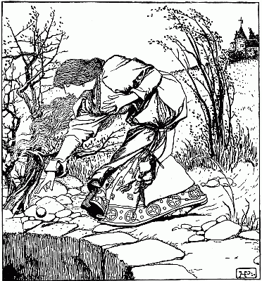ILLUSTRATION FROM "THE WONDER CLOCK." BY HOWARD PYLE. (HARPER AND BROTHERS)