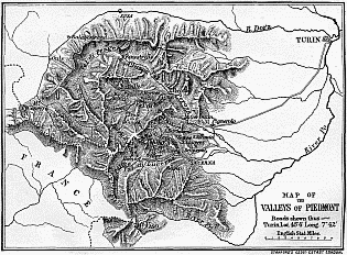 MAP OF THE VALLEYS OF PIEDMONT. STANFORD'S GEOGL. ESTABT. LONDON.