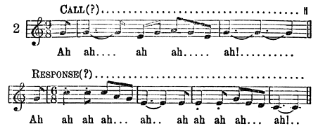 Tennessee Call and 'Sponse Musical Notation 2