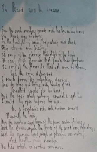 Manuscript of The Bard and the Dreams