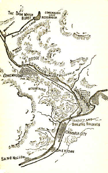 MAP OF THE CONEMAUGH VALLEY.