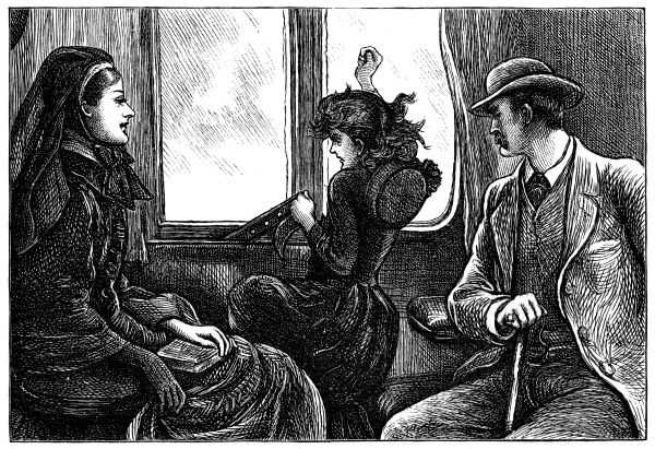 Illustration: 'SHE ... STRUCK THE DOOR OF THE CARRIAGE'