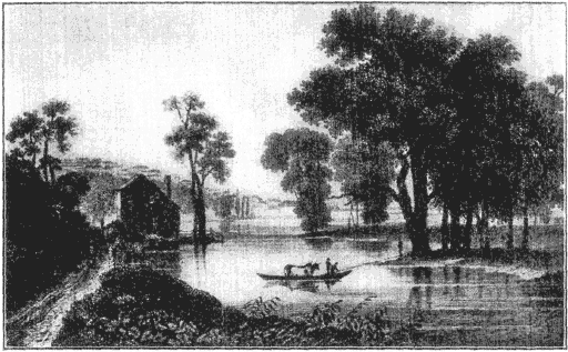 Albany from Van Rensselaer Island in 1831