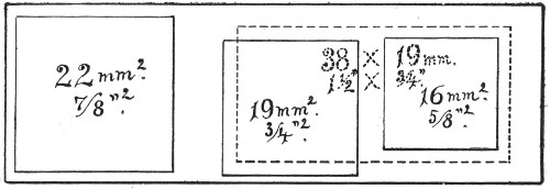 Fig. 23.—Slides and cover-slips, actual size.