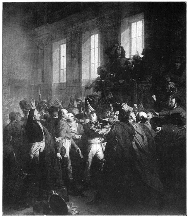 Bonaparte in den Raad van Vijfhonderd.