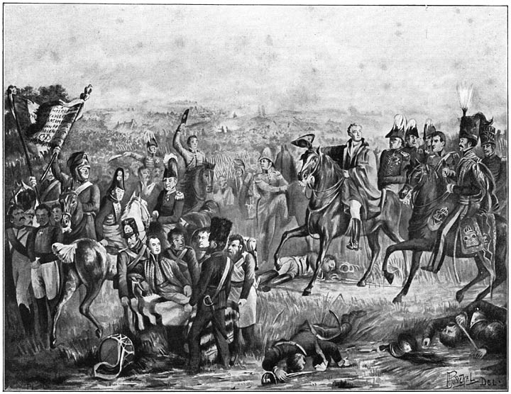 De prins van Oranje bij Waterloo gewond.