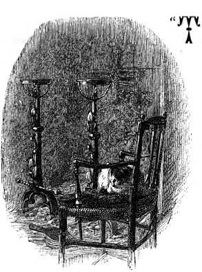 Illustration: A CAT WAS LYING ... UPON A CHAIR