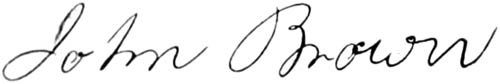 John Brown signature