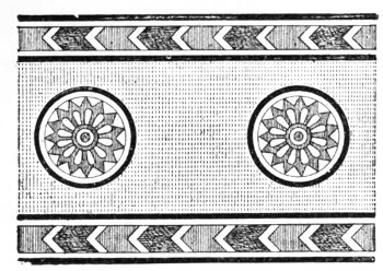 Fig. 116.—Ornament painted upon plaster; from Layard.