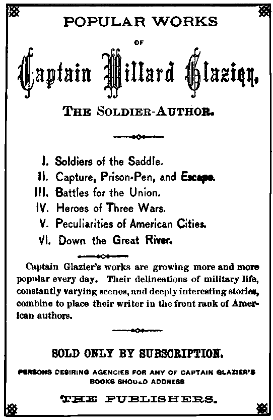 Advertisement for Works of Glazier